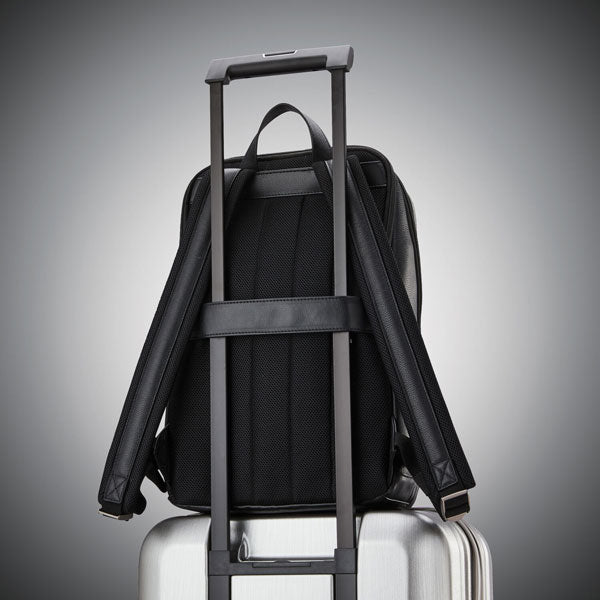 Classic leather slim backpack